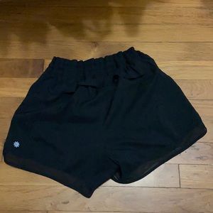 Athleta mesh racer run shorts size medium